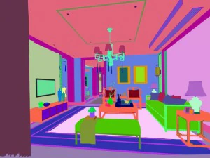 stylish family living room design 27 3D Model