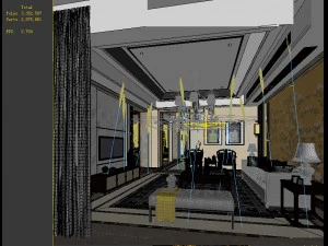 stylish family living room design 27 3D Model