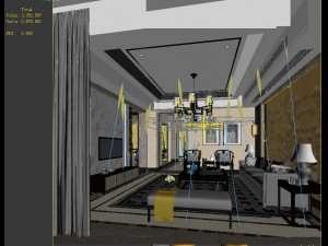 stylish family living room design 27 Modelo 3D