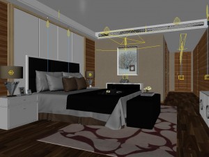 stylish luxury home decoration - bedroom 6111 Model 3D