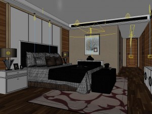 stylish luxury home decoration - bedroom 6111 Model 3D