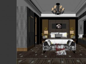 luxury luxury home decoration - bedroom 6112 3D Model