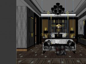 luxury luxury home decoration - bedroom 6112 3D Model