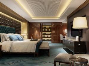 stylish luxury home decoration - bedroom 6113 Model 3D