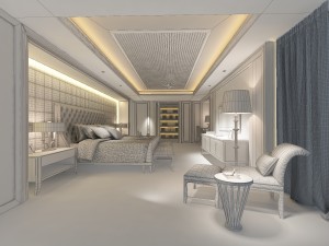 stylish luxury home decoration - bedroom 6113 3D Model