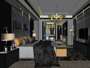 stylish luxury home decoration - bedroom 6115 3D 모델