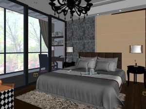 fashionable luxury bedroom 5107 3D Модель