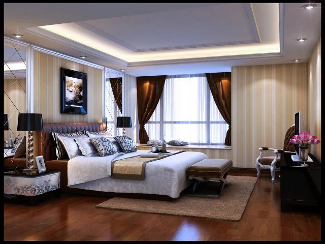 fashion european bedroom 1801 3D Model .c4d .max .obj .3ds .fbx .stl .blend 