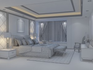fashion european bedroom 1801 Modelo 3D