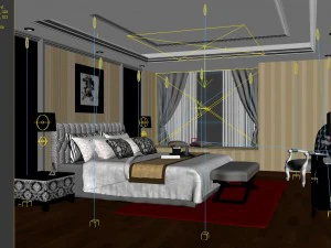 fashion european bedroom 1801 3D Model