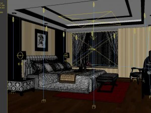 fashion european bedroom 1801 3D Model