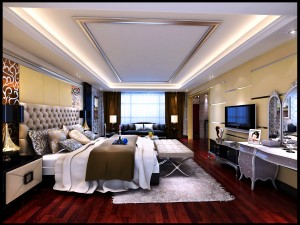 stylish european bedroom 1802 3D Model