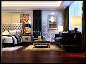 stylish european bedroom 1802 3D Model