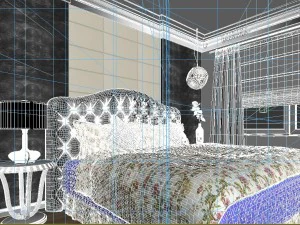 fashion european bedroom 1803 3D Model