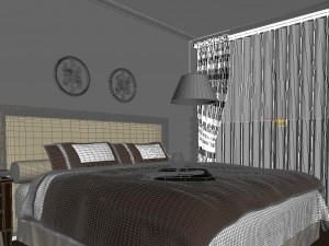 stylish european bedroom 1805 3D Model