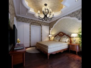 fashion european bedroom 1808 3D Model
