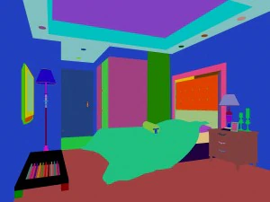 stylish european bedroom 1809 3D Model
