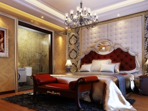 stylish european bedroom 1810 3D Model