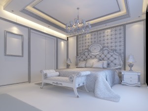 stylish european bedroom 1810 Modèle 3D