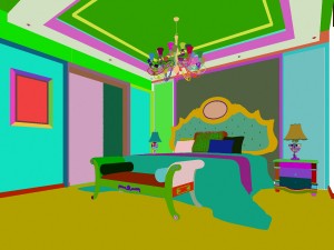 stylish european bedroom 1810 Modèle 3D