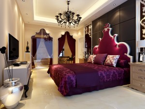 stylish european bedroom 1811 3D 模型