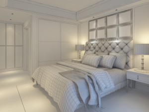 fashionable european bedroom 1812 3D 模型