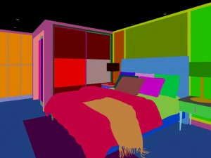 fashionable european bedroom 1812 3D Model
