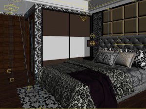 fashionable european bedroom 1812 3D 模型
