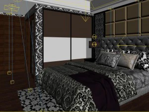 fashionable european bedroom 1812 3D Model