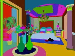 stylish european bedroom 1814 3Dモデル