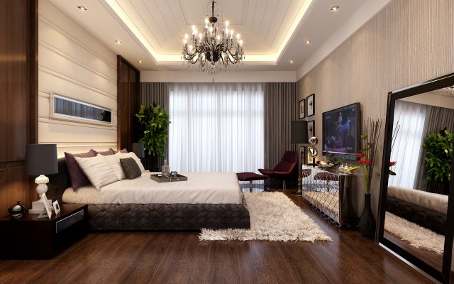 stylish european bedroom 1815 3D मॉडल .c4d .max .obj .3ds .fbx .stl .blend 