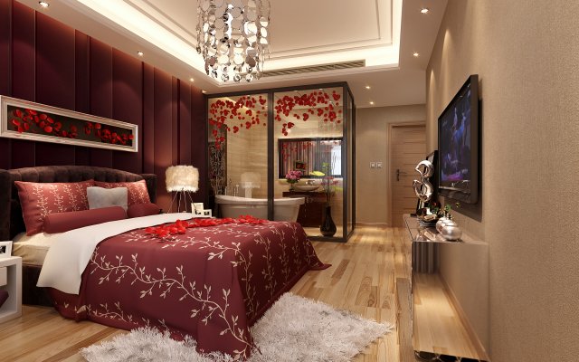 stylish european bedroom 1816 Modello 3D .c4d .max .obj .3ds .fbx .stl .blend 