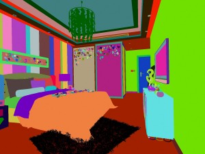 stylish european bedroom 1816 Modello 3D