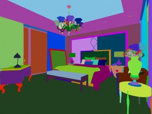 stylish european bedroom 1817 3D Model