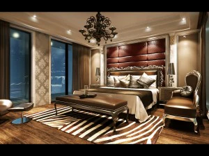 stylish european bedroom 1818 3D Model