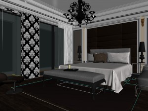 stylish european bedroom 1818 3D 모델