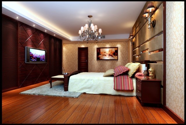 stylish european bedroom 1819 Model 3D .c4d .max .obj .3ds .fbx .stl .blend 