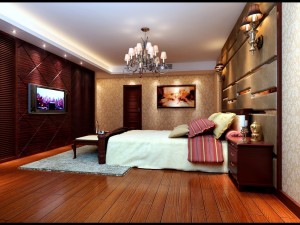 stylish european bedroom 1819 3D Model