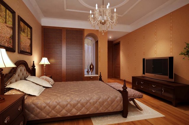 stylish european bedroom 1820 3D मॉडल .c4d .max .obj .3ds .fbx .stl .blend