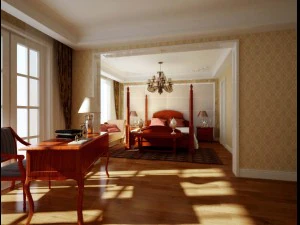 stylish european bedroom 1821 3D Model