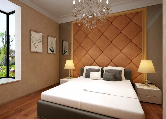 stylish european bedroom 1823 3D Model .c4d .max .obj .3ds .fbx .stl .blend 