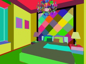 stylish european bedroom 1823 3D Model