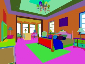 stylish european bedroom 1825 3Dモデル