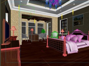stylish european bedroom 1825 3Dモデル