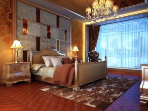stylish european bedroom 1826 3D मॉडल