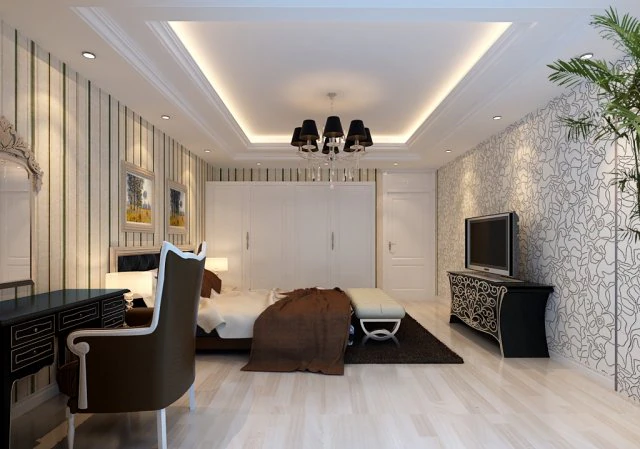 stylish european bedroom 1828 3D Model .c4d .max .obj .3ds .fbx .stl .blend 