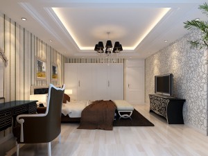 stylish european bedroom 1828 3D Model