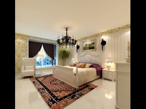 stylish european bedroom 1829 3D Model