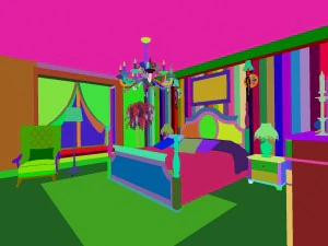 stylish european bedroom 1829 3D Model