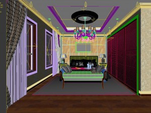 stylish european bedroom 1830 Modèle 3D